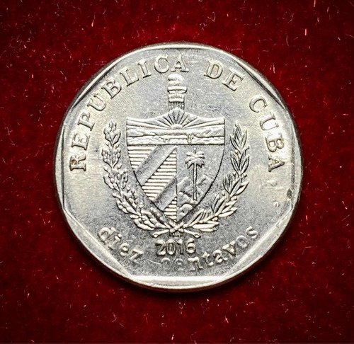 Moneda 10 Centavos Cuba 2016 Km 576