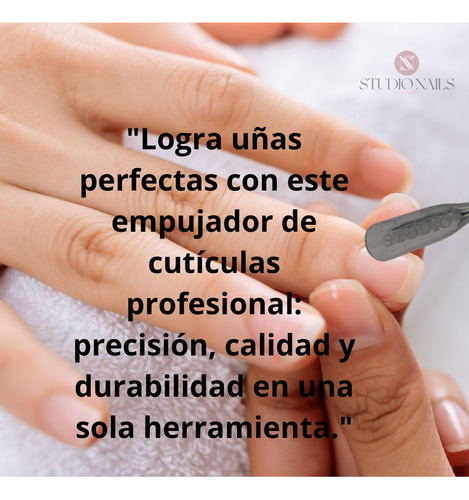 Empujador De Cuticula Uñas Studio Nails Full Color Plateado