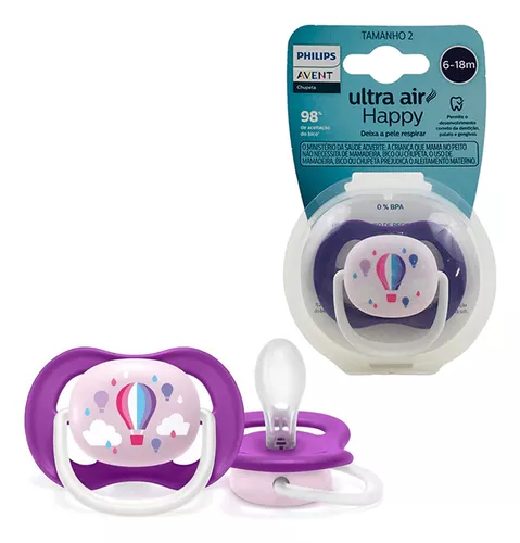 Chupete de mamila simétrica Philips Avent Chupeta Avent Ultra Soft Dupla 0-6  Meses Azul e Verde Personalizada Com Nome con diseño personalizado con  nombre para bebés de 0-6 meses azul