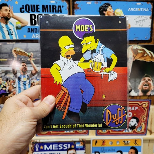 Cartel De Chapa Moe Bar Homero Simpson Cerveza Apto Exterior