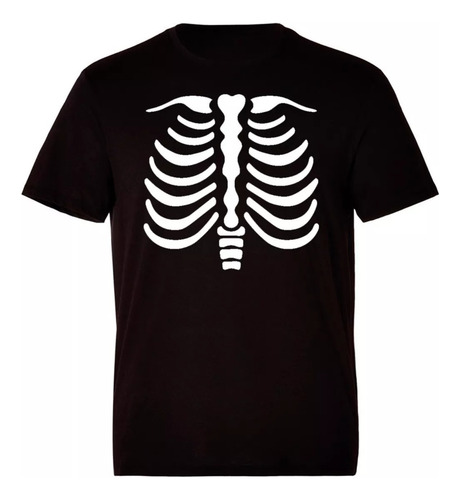 Playera Esqueleto Disfraz Halloween Dia De Muertos Casual