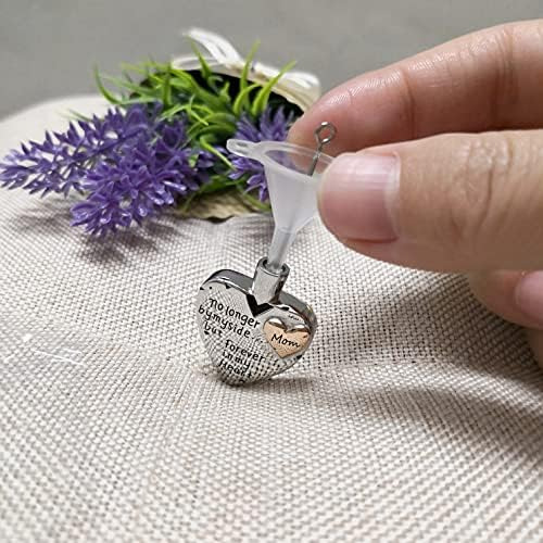 Rimzviux Collar De Urna De Corazón Para Cenizas Mamá Joyería