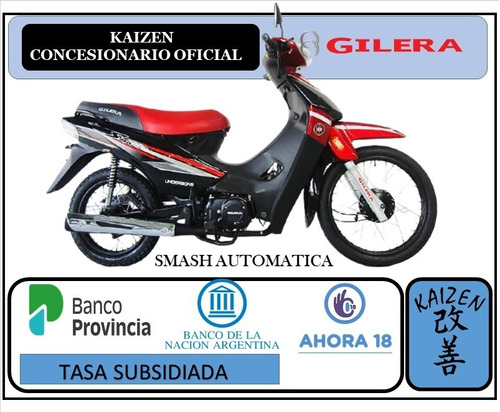 Imagen 1 de 1 de Gilera Smash 110 Automatica Sin Cambios Kaizen La Plata 