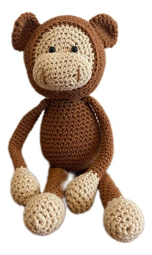 Mono Tejido A Crochet Muñeco De Apego 33 Cm