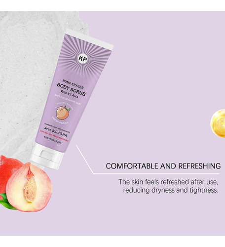 Exfoliante Corporal Con Aroma A Melocotón, 8% De Aha, Nutre