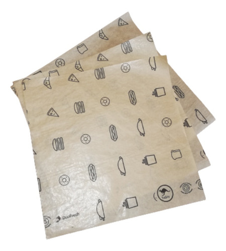 Papel Antigrasa Premium Kraft 20x20cm. Pack 1000 Unidades
