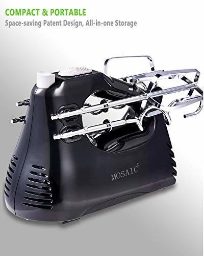 Hand Mixer, Mosaic Electric Mixer With Cord & Attachments S