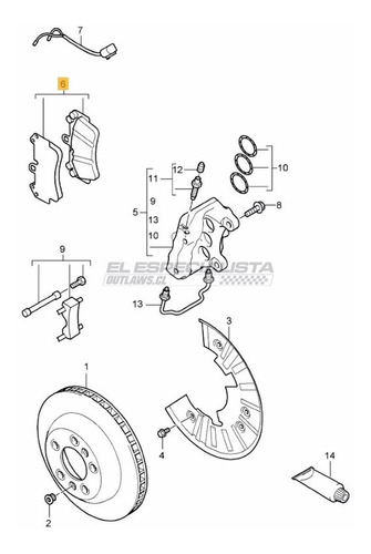 Pastilla De Freno Delantera Porsche Cayenne Turbo S 2010