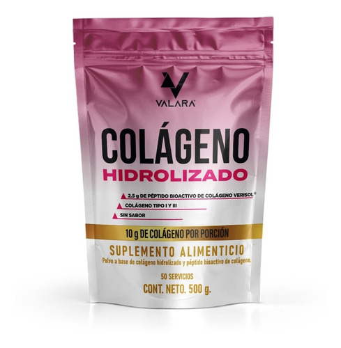 Valara Colágeno Hidrolizado Puro, 500g, 50 Porciones