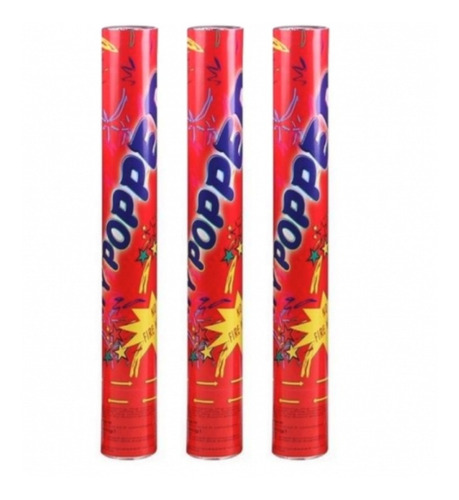 10 Bazuca Lanza Confeti Party Popper 38cm Confeti Metalico