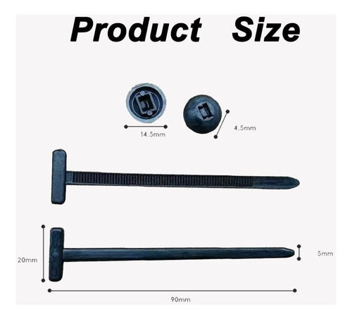 [ 50 Pcs Fivelas Universais De Nylon Para Abraçadeiras