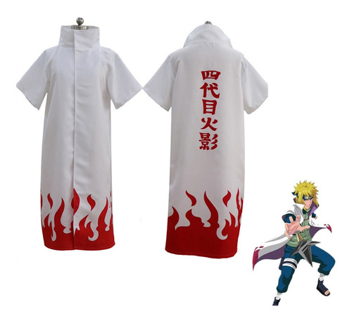 Capa Gabardina Hokage Minato Naruto Cosplay