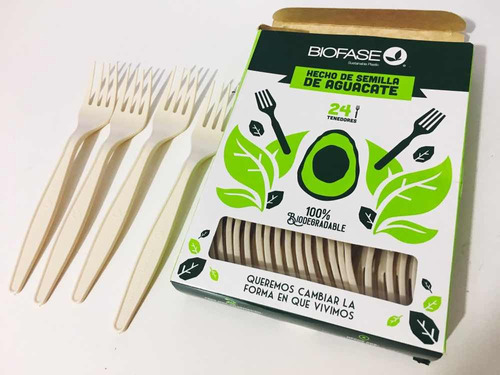 96 Tenedores Biodegradables Ecológico Desechables Biofase Fi