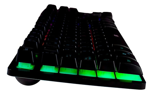 Teclado Gamer Vorago Kb-503 Qwerty Español España Color Negr Negro Español España