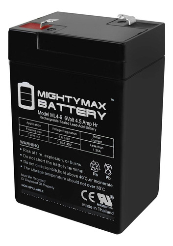 Mighty Max Battery Reemplazo Bateria Sla 6 V 4.5 Ah Para