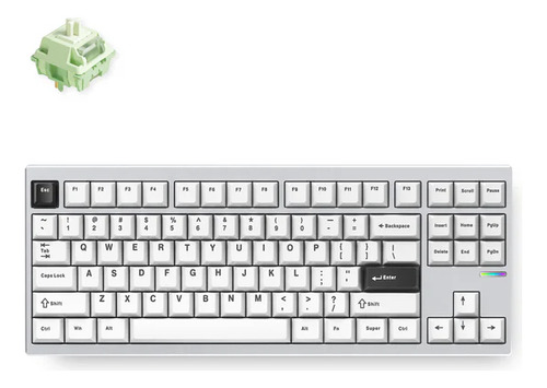 Teclado Mecanico Mchose Gx87 Max Silver Aluminio Bluetooth Teclado Silver Anodic Mcgx87a4 Idioma Inglés Internacional