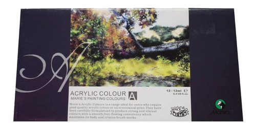 Acrilico X 12 Unidades De 12 Ml Maries Colores Fríos