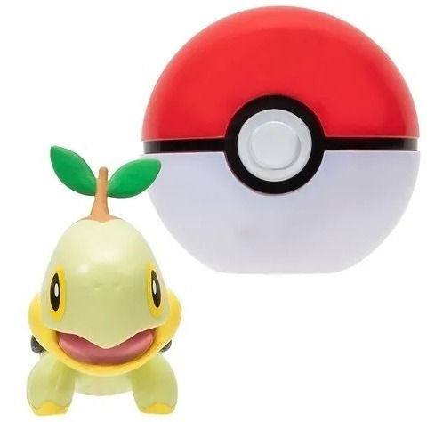 Figura De Turtwig Y Poke Ball De Pokémon Clip N Go Jazwares