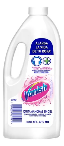 Quitamanchas Ropa Blanca Vanish® Gel Crystal White 435 Ml
