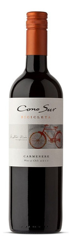 Vino tinto chileno Carmenere Cono Sur Bicicleta 750ml