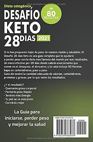 Desafío Keto 28 Días: Dieta Cetogénica, De White, Barbara., Vol. 1. Editorial Independently Published, Tapa Pasta Blanda, Edición 1 En Español, 2021