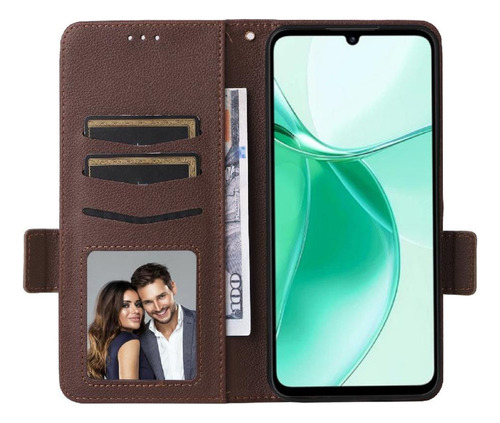 Funda Abatible For Zte Blade A55 Con Ranuras Magnéticas De