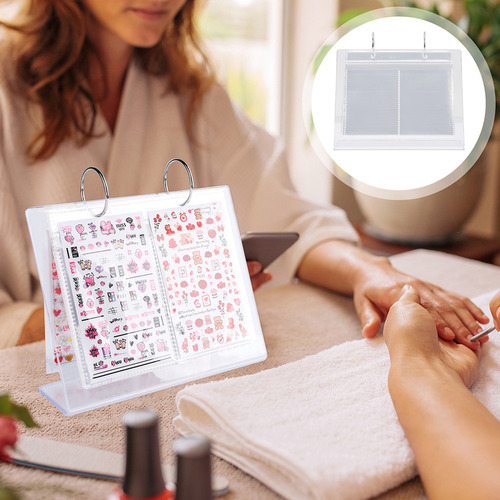 Álbum De Pegatinas Coreanas Con Soporte Para Uñas