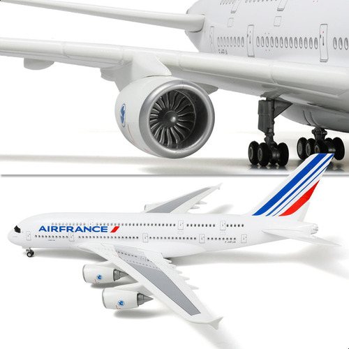 Modelo Grande 1/160 Airbus A380 France De 18 Pulgadas Fundid