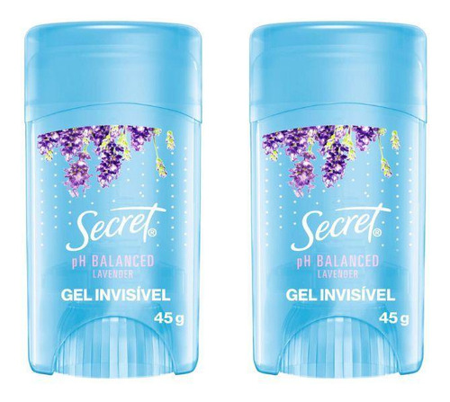 Secret Clear Gel desodorante lavanda 45g 2 unidades