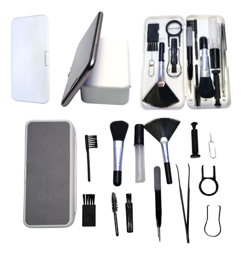 Limpeza De Celular Notebook Tablet Fone Kit 18 Em 1 + Estojo