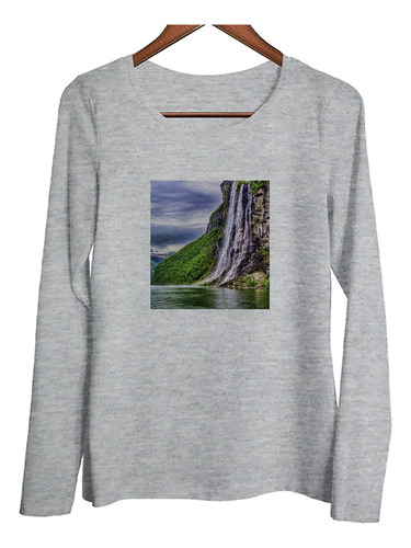 Remera Mujer Ml Noruega Lago Cristalino Montañas M3