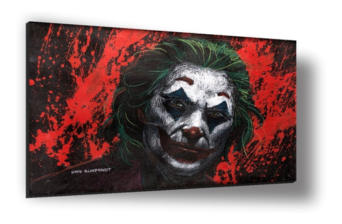 Cuadro Canvas Bastidor Poster Comic Art Guasón Joker 65x100