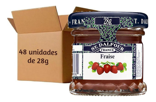 48x Mini Geleia De Morango St Dalfour 28g