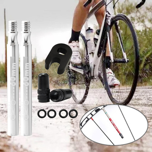 4 Presta Value Extender F / V Values De Tubo De Extensión
