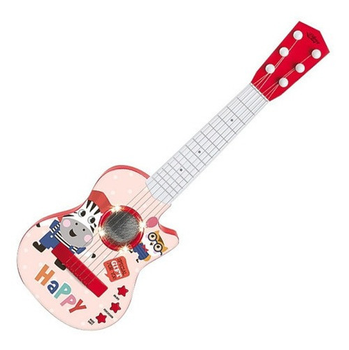 Guitarra Infantil Con Luces Y Sonido Roja