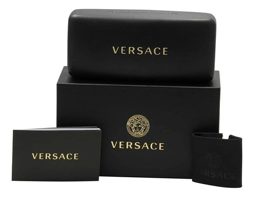 Lentes De Sol Versace Polarizados Ve4431 Gb181 Negros Dama Color De La Lente Negro Color De La Varilla Dorado Color Del Armazón Negro Diseño Classic