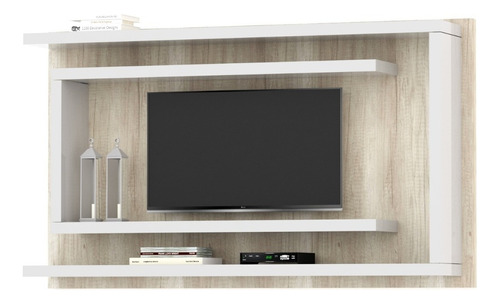 Panel Para Lcd/led Living Comedor Mueble Colgante Rack Color Marrón Claro