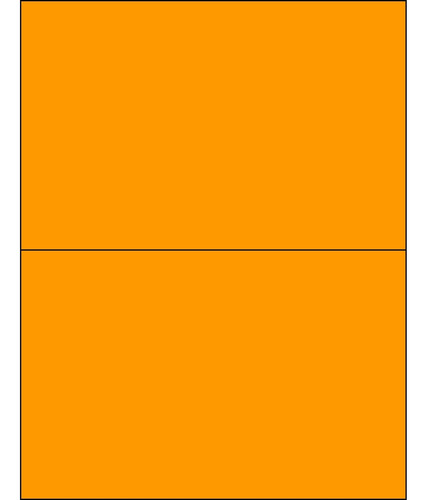 Cinta Logic Rectangulo Laser Labels Fluorescente Naranja