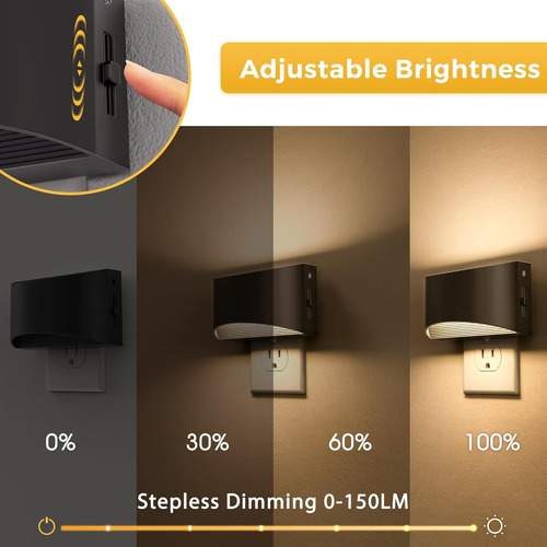 Luz Nocturna Enchufable Led Regulable Para Niños Con Sensor