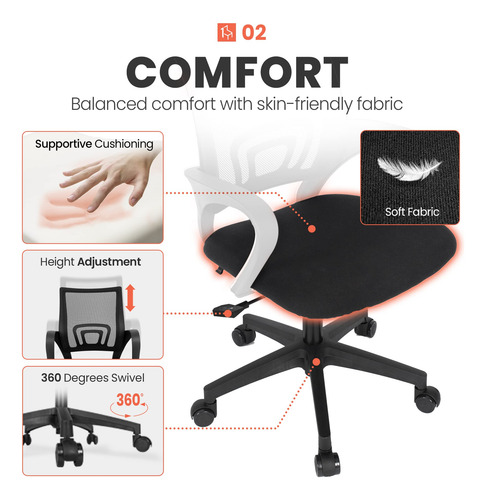 Silla De Escritorio Para Computadora De Oficina Neo Chair, E