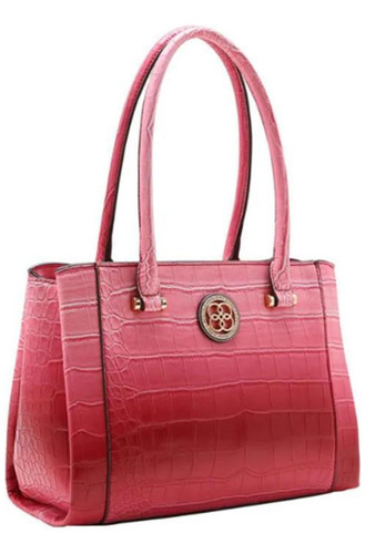 Bolsa Feminina Chenson Original Croco Degradê Vermelho