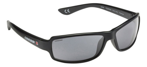 Óculos De Sol Cressi Ninja Floating Polarizado Black Cor Transparente/fume