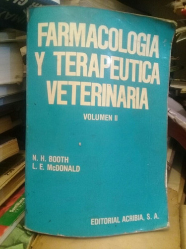 Farmacología Y Terapéutica Veterinaria Tomo 2 Booth Mcdonald