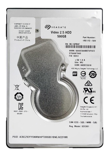 Disco duro interno Seagate Video 2.5 HDD ST500VT003 500GB