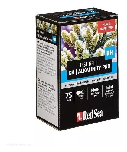 Kh Alkalinity Pro 75 Test Red Sea Repuesto Acuario Marino