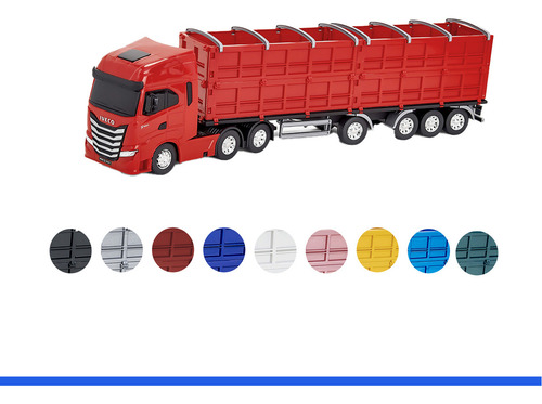 Carreta Iveco Graneleiro S-way Brinquedo Licenciado Cor Cinza