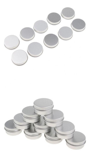 20 Unids Caja De Bálsamo De De Aluminio Estaño Cosméticos