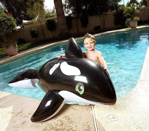 Imagen 2 de 6 de Ballena Orca Flotador Grande Inflable Bestway 41009