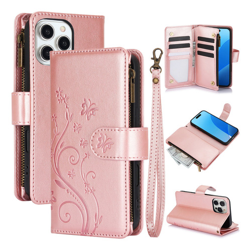 Funda De Piel Con Tapa Tipo Cartera Para iPhone 13 Pro Max 1