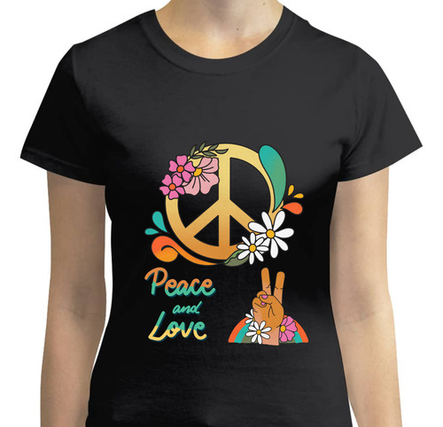 Playera Diseño Amor Y Paz - Peace And Love